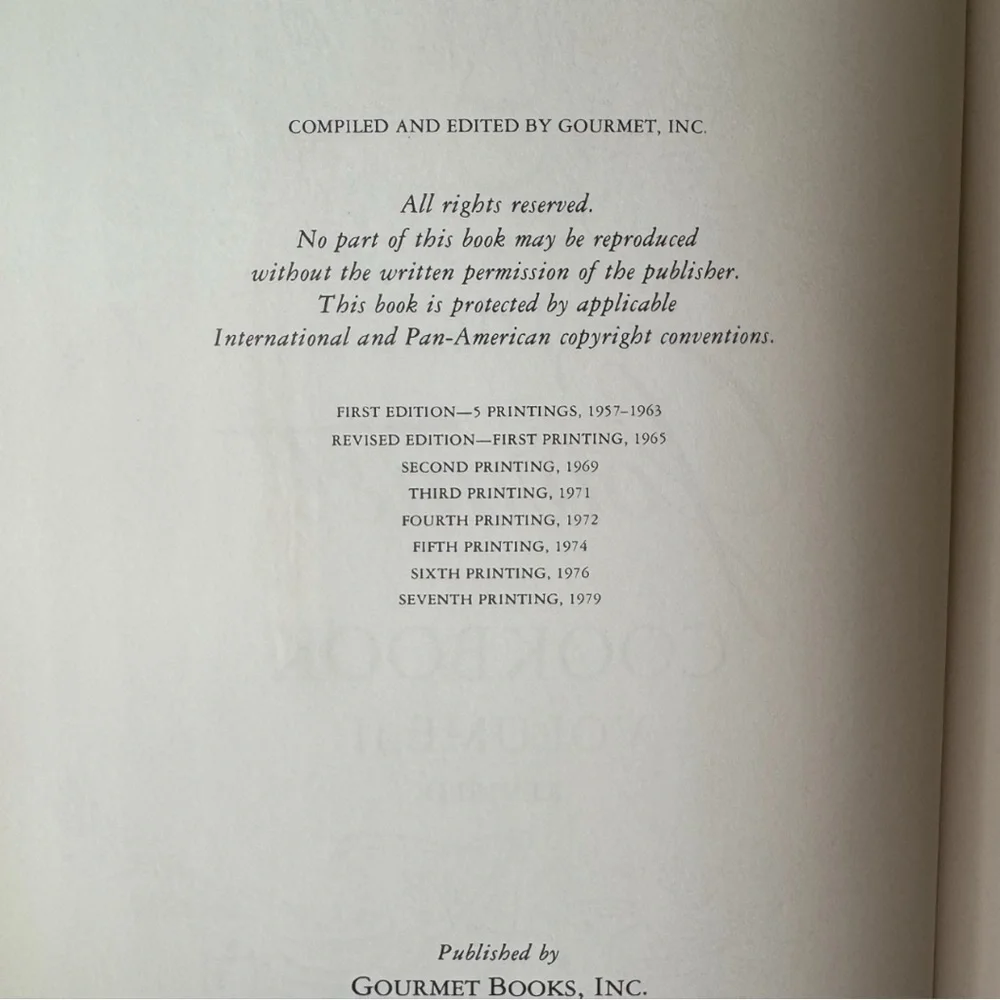N/A gourmet cookbook